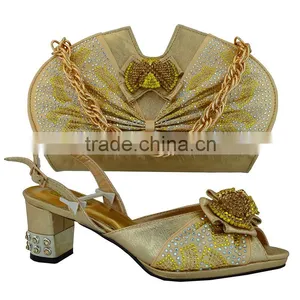 Excellent Middle Heel Women Shoes Beeptoe Style Sandals Shoes and Matching Bag Italian thumbnail-1
