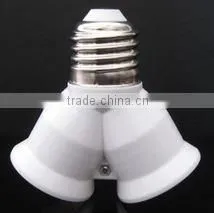 E27 Base Socket 1 to 2 Splitter Adapter Light Lamp Bulb E27 to 2E27 LED thumbnail-1