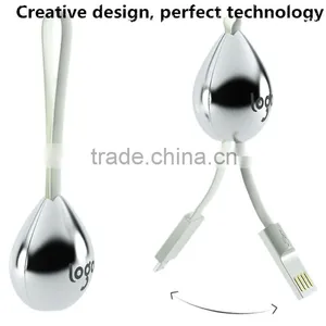 Creative USB Data Line Portable USB Data Line Small Bell Data Charger Cable Mini Mobile Phone Lines thumbnail-1