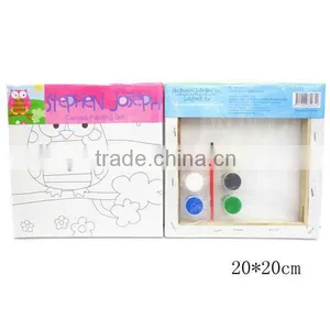 20*20cm Pure Cotton Patterned Canvas Set With 6 Colors Acrylic thumbnail-1