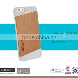Optional Black White PC Wood Phone Cover Blank Back DIY Customized Design for IPhone 6 Case, Ultra Slim Light Case for Apple thumbnail-5