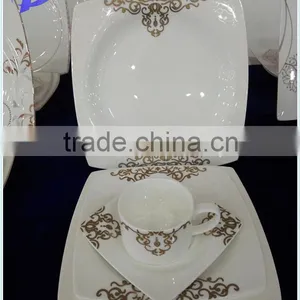 Bone China Square Dinner Sets for 6 People thumbnail-2