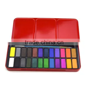 Factory Wholesale 24colors Watercolor Paint Set Artist Painting Set for Children thumbnail-5