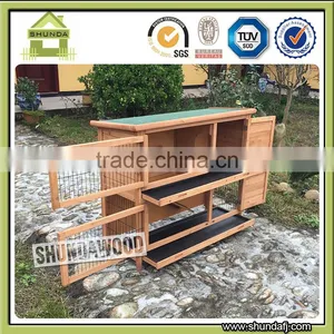 Quality Assured SDPets SDR020 Custom Double Decker Rabbit Hutch Rabbit House Wooden Pet House thumbnail-4