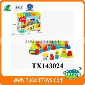 Big Plastic Building Block Train (67pcs) Intelligent Toys thumbnail-1