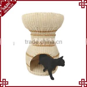 S&D China Production Good Quality Wicker Rattan Handmade Durable Cat , Rabbit , Tree Cat , Dog Pet Cat Play House thumbnail-5