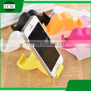 Multi Mini Plastic Portable Mustache Desktop Table Cell Mobile Phone Bracket Stand Support Holder thumbnail-2