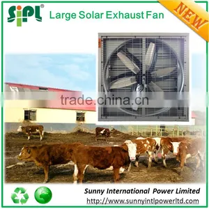 Poultry Equipment Cow House Exhaust Fan 250W Solar Panel Powered Large Air Cooling Fan dc Ventilation Fan thumbnail-1