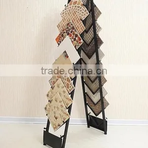 Hot Sale! Customized Floor Metal Tile Showroom Display Stand thumbnail-2