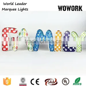 Festival Xmas Decoration Mini Metal Led Sign Letters Lights for Home Decoration Crafts thumbnail-4