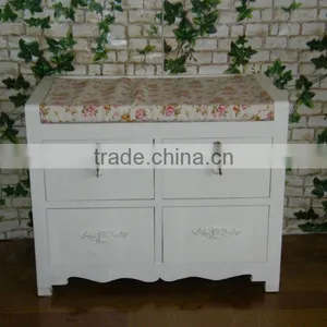 European Style Woven Baskets Cabinets Wooden Home Decorative Furniture thumbnail-1