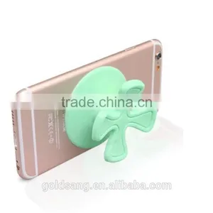 2015 New Customized Four Leaf Clove SiIliocne Sucktion Hooks Silicone Phone Holder thumbnail-2