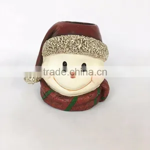 Custom 2017 Christmas Resin Snowman Candlestick thumbnail-2