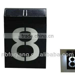 FQ-525 New Concise Design Led Address Lights Solar Doorplate With Solar House Numbers Light thumbnail-2
