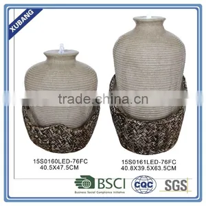 Indoor Artificial Stone Water Fountain Handmade Craft Fountain With LED thumbnail-1