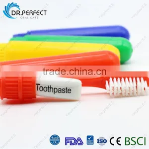 2017 New Arrival Travel Toothbrush With Toothpaste Plastic Tube Packing Portable Toothbrush thumbnail-5
