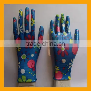 EN388 4121 Polyester and Spandex Coated Smooth Nitrile Gloves thumbnail-2