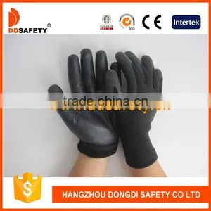 DDSAFETY 2017 Hot Selling Cheapest Working Gloves Black Nitrile Glove thumbnail-1