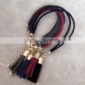 Suede Leather Bracelet Velvet Tassel Bracelet Bohemian Tassel Bracelet thumbnail-1