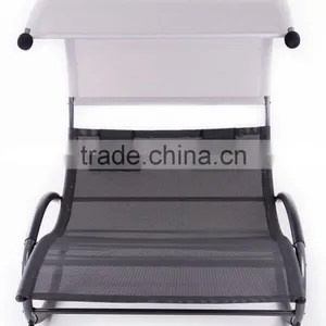 Patio Garden Metal Double Chaise Rocker Seat Swing Chair thumbnail-2