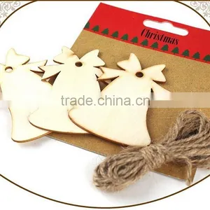 Jingle Bell Shape Scented Wood Die Cut With Hemp Cord Scrapbook Decoration Freshener thumbnail-1