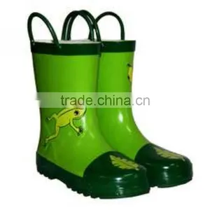 Cheap Cute High Top Rubber Rain Boot With Handles thumbnail-1
