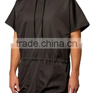 Short Sleeve Nylon Solid Color Mens Windbreaker thumbnail-1