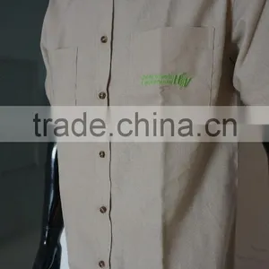 2017 OEM Design Cotton&linen Men's Short Sleeve Shirt thumbnail-4
