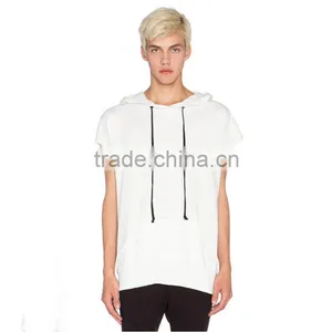 2014 Fashion Cotton Men Plain T-shirt With Hood t Shirts for Men thumbnail-1