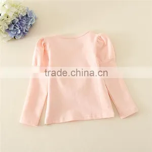 Factory In-stocj Supply Embroidered Undershirts Solid Colors Long Sleeves Girl Undershirt MOQ 5pcs thumbnail-2