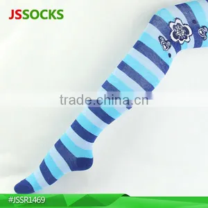 Fashion Korea Tights Pantyhose With Blue Stripes thumbnail-1
