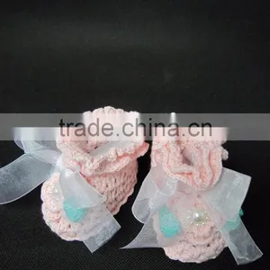 Lovely Cotton Crochet Baby Shoes thumbnail-1