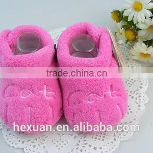 B80001C Winter Thick Baby Indoor Shoes, I Love Mama/Tata,Kids Winter First Walkers,Newborn Warm Shoes, thumbnail-2