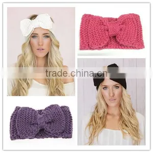 Wholesale Knit-Bow Winter Headband for Women thumbnail-1