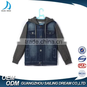 Embroidery Patch Bomber Fancy Denim Children Winter Jeans Jacket thumbnail-1