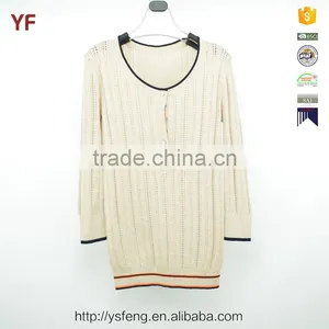 Ladies Winter Long Sweater Design Women Knitted Sweater thumbnail-1