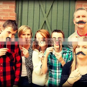 50pcs Party Photo Booth Props Moustache on A Stick Weddings Christmas Birthday Party thumbnail-4