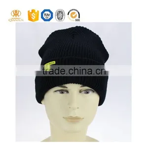 Wholesale Custom Winter Funky Free Polyester Fabric Knitted Beanie thumbnail-1