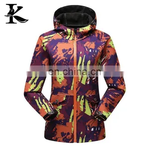 Womens Fashion Outdoor Camo Jacket Waterproof Winter Softshell Jacket thumbnail-1