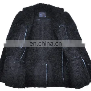 2015 Last Fashion Handsome Lamb Motrocycle Men Long Leather Coat thumbnail-3