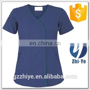 Nurse Wear Snap Front Health Care Uniforms in Hospital thumbnail-3