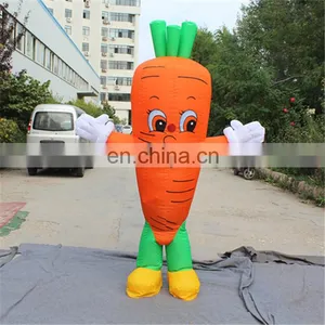 Vivid Giant Cartoon Walking Carrot Costume Inflatable for Decoration thumbnail-1