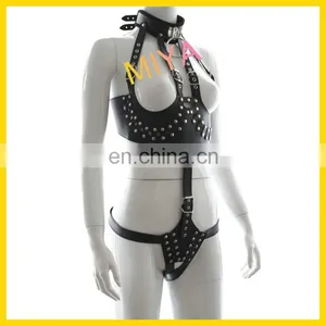 Adjustable Queen's PU Leather Costume Bondage Harness thumbnail-1