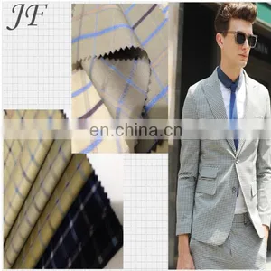 Wholesale TR Polyester Rayon Spandex Check Fabric for Men Suiting thumbnail-1
