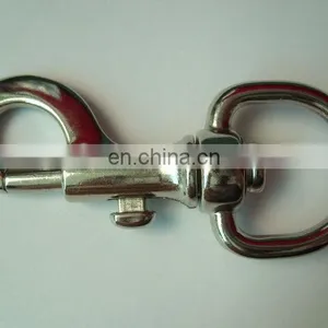Round and Flat Shape Silver Metal Hook Buckle ,metal Dog Snap Hook thumbnail-2