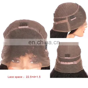 Wholesale Price Customized Curly Virgin Brazilian Hair 360 Lace Frontal Wig thumbnail-6