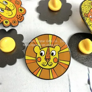 Lion Round Hard Enamel Pins thumbnail-1