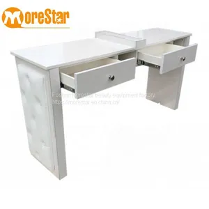 Simple Modern Luxury Design With White Marble Professional Nail Manicure Table thumbnail-2