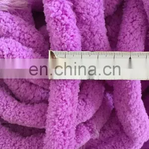 35colors 2cm Thick Polyester Chenille Chunky Yarn for Knitting Chenille Blanket thumbnail-6