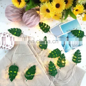 Ins Hot 10L Led Iron Green Leaf Ceiling Strip Garden Lights for Home Indoor Outdoor Modern Wall Light for Holiday Lighting thumbnail-3